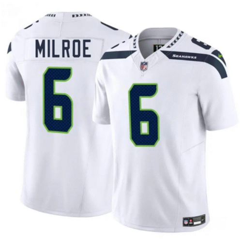 White Seattle Seahawks #6 Jalen Milroe 2025 Draft F.U.S.E. Vapor Untouchable Limited Stitched Football Jersey - SSR25