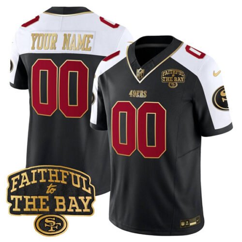 Black San Francisco 49ers Active Player Custom Alternate 2025 F.U.S.E. Faithful To The Bay Patch Vapor Limited V8 Stitched Football Jersey - SFR47
