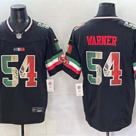 Black San Francisco 49ers #54 Fred Warner 2025 F.U.S.E. Mexico Vapor Limited Stitched Football Jersey - SFR81