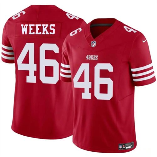 Red San Francisco 49ers #46 Jon Weeks 2025 F.U.S.E. Vapor Untouchable Limited Stitched Football Jersey - SFR23