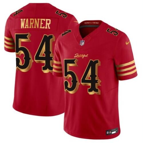 Red Gold San Francisco 49ers #54 Fred Warner 2025 F.U.S.E. "Rivalries" Vapor Limited Stitched Football Jersey - SFR12