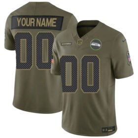 Olive Seattle Seahawks Active Player Custom 2025 F.U.S.E. Salute to Service Limited Stitched Football Jersey - SSR45