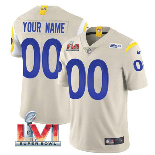 Bone Los Angeles Rams ACTIVE PLAYER Custom 2022 Super Bowl LVI Vapor Limited Stitched Jersey - LAR492