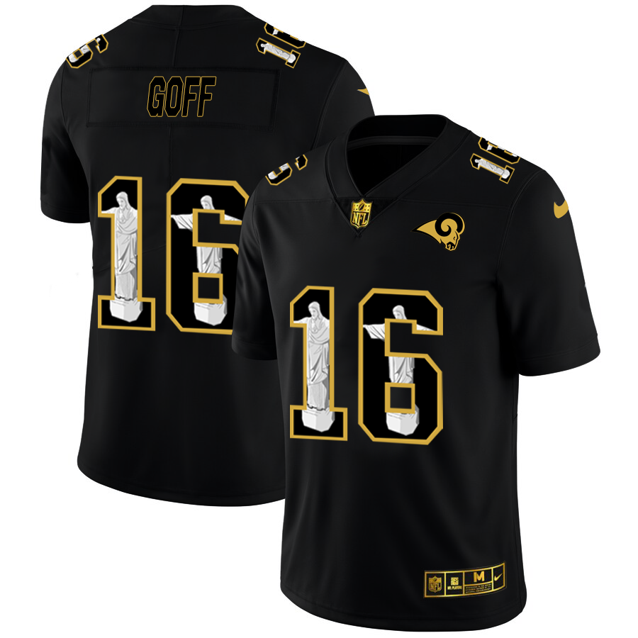 Los Angeles Rams #16 Jared Goff Nike Carbon Black Vapor Cristo Redentor Limited NFL Jersey - LAR382