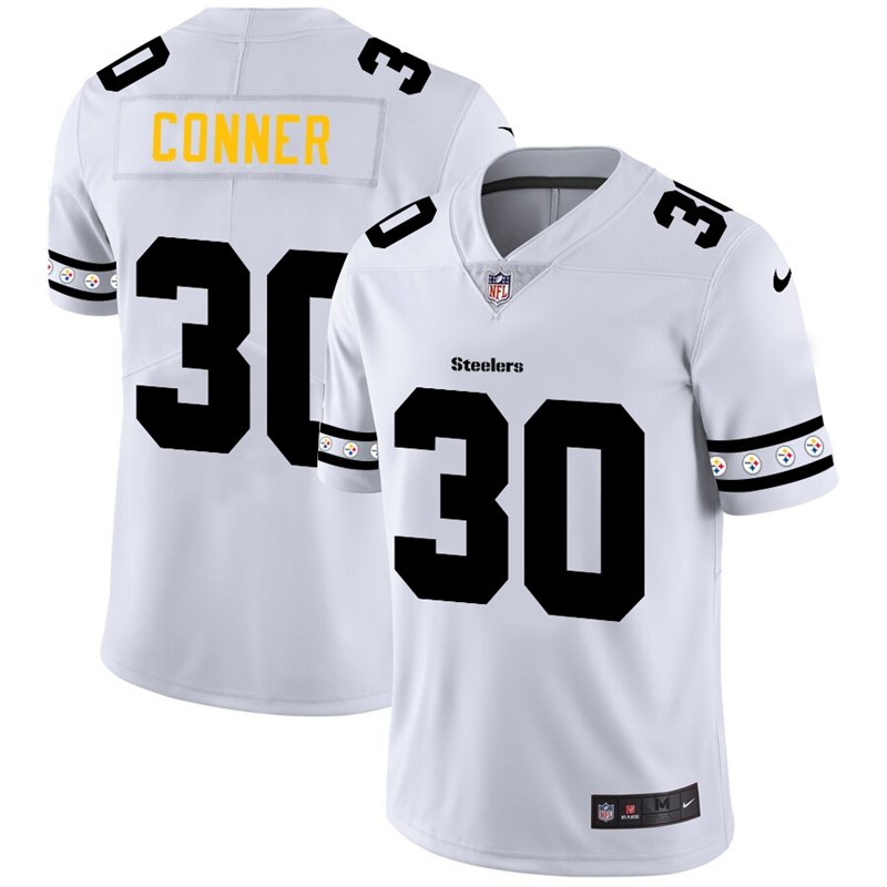 Pittsburgh Steelers #30 James Conner Nike White Team Logo Vapor Limited NFL Jersey - PSJ812
