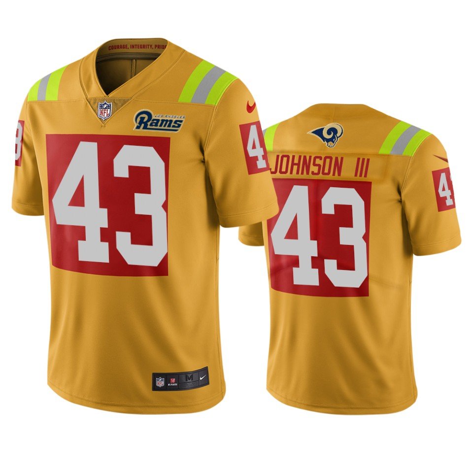 Los Angeles Rams #43 John Johnson Gold Vapor Limited City Edition NFL Jersey - LAR15