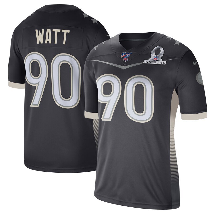 Pittsburgh Steelers #99 T.J. Watt Nike 2020 AFC Pro Bowl Game Jersey Anthracite - PSJ473