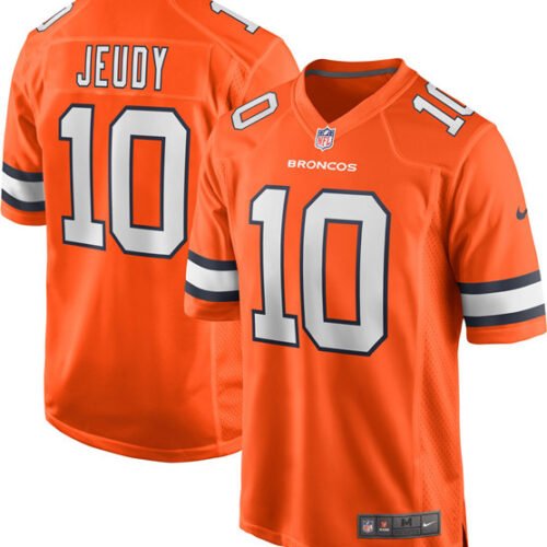 Orange Denver Broncos #10 Jerry Jeudy Game Stitched Jersey