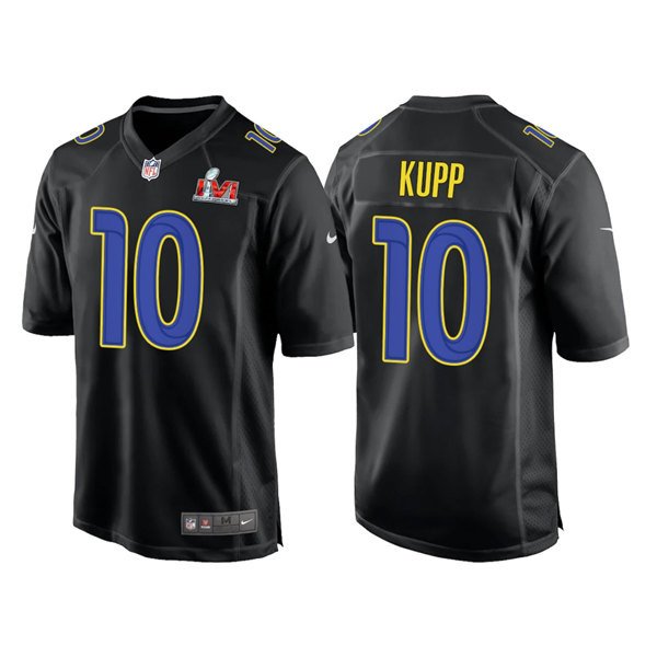 Black Los Angeles Rams #10 Cooper Kupp 2022 Super Bowl LVI Game Stitched Jersey - LAR513