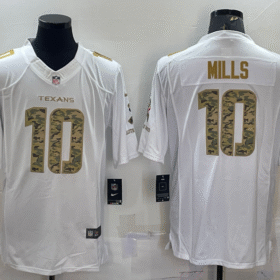 White/Camo Houston Texans #10 Davis Mills Salute To Service Limited Stitched Jersey - HTJ90