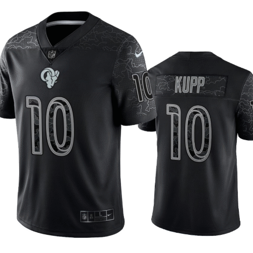 Black Los Angeles Rams #10 Cooper Kupp Reflective Limited Stitched Football Jersey - LAR115
