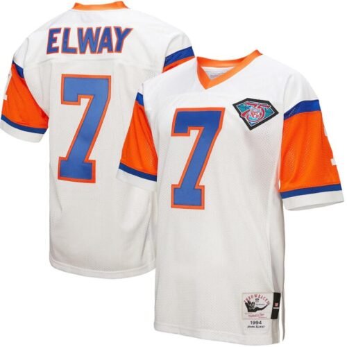 White Denver Broncos #7 John Elway 1994 Mitchell & Ness Throwback Retired Stitched Football Jersey