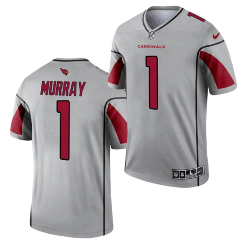 Silver Arizona Cardinals #1 Kyler Murray 2021 Inverted Legend Stitched Jersey - ACJ280