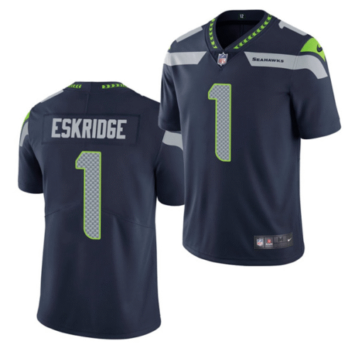 Navy Seattle Seahawks #1 D'Wayne Eskridge Vapor Untouchable Limited Stitched Jersey