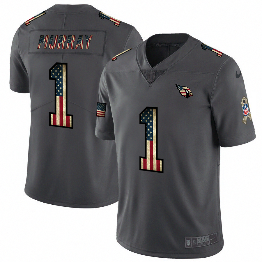 Arizona Cardinals #1 Kyler Murray Nike 2018 Salute to Service Retro USA Flag Limited NFL Jersey - ACJ47