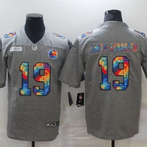 Pittsburgh Steelers #19 JuJu Smith-Schuster 2020 Grey Crucial Catch Limited Stitched Jersey - PSJ569
