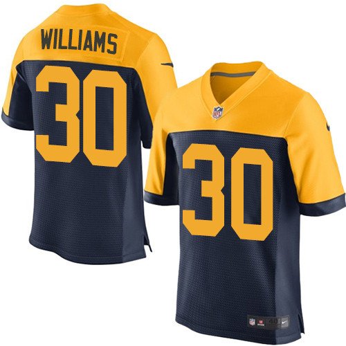 Nike Packers #30 Jamaal Williams Navy Blue Alternate Stitched NFL New Elite Jersey - GBJ35