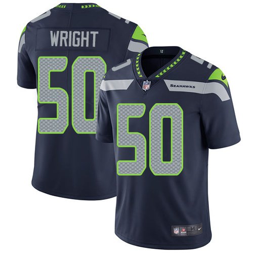 Nike Seahawks #50 K.J. Wright Steel Blue Team Color Stitched NFL Vapor Untouchable Limited Jersey