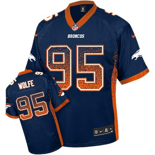 Nike Broncos #95 Derek Wolfe Navy Blue Alternate Stitched NFL Elite Drift Fashion Jersey