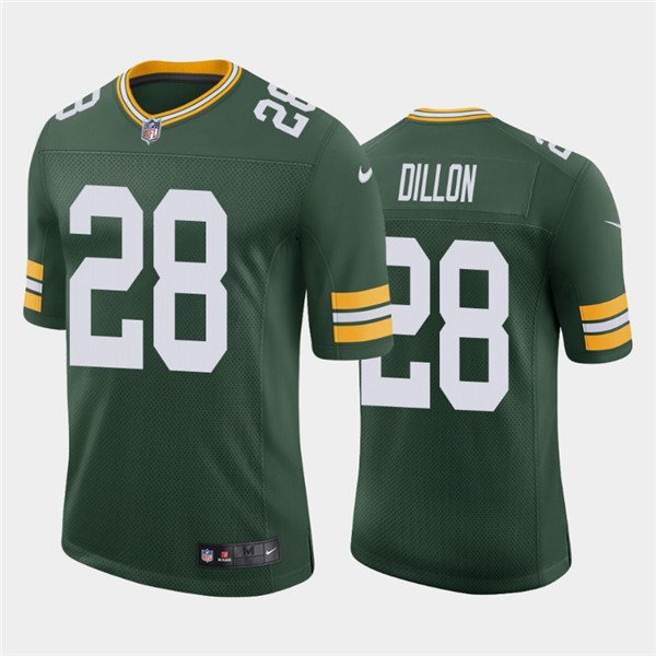 Green Green Bay Packers #28 A.J. Dillon Stitched Jersey - GBJ158
