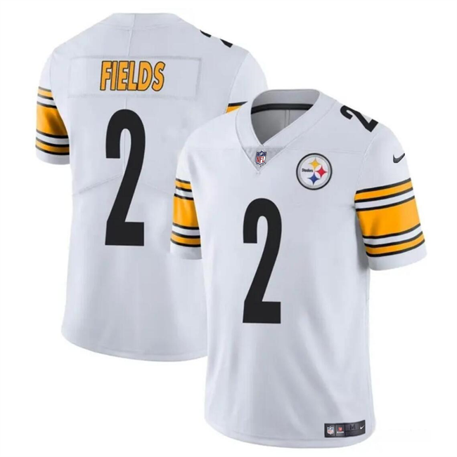 White Pittsburgh Steelers #2 Justin Fields Vapor Untouchable Limited Stitched Jersey - PSJ106