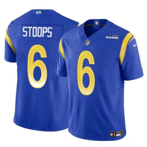 Blue Los Angeles Rams #6 Drake Stoops 2024 Draft F.U.S.E Vapor Untouchable Stitched Football Jersey - LAR460