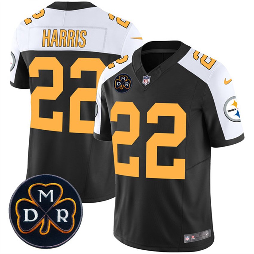 Black Pittsburgh Steelers #22 Najee Harris F.U.S.E. DMR Patch Untouchable Limited Stitched Football Jersey - PSJ489