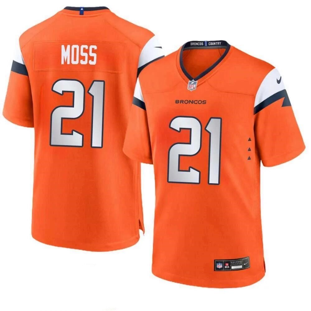 Orange Denver Broncos #21 Riley Moss F.U.S.E. M Vapor Limited Stitched Football Jersey