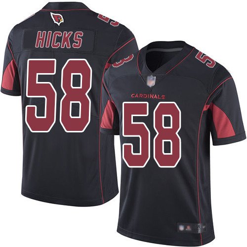 Nike Cardinals #58 Jordan Hicks Black Stitched NFL Limited Rush Jersey - ACJ170