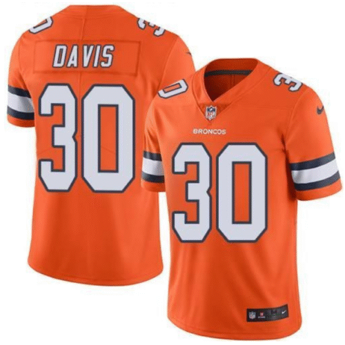 Orange Denver Broncos #30 Terrell Davis Vapor Untouchable Limited Stitched Jersey