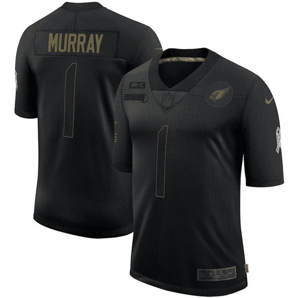Arizona Cardinals #1 Kyler Murray Black 2020 Salute To Service Limited Stitched Jersey - ACJ193
