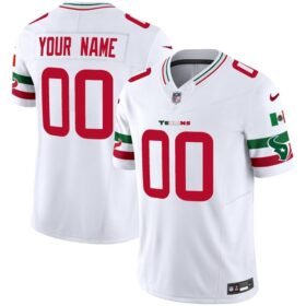 White Houston Texans Active Player Custom 2024 F.U.S.E Mexico Vapor Limited Stitched Football Jersey - HTJ328