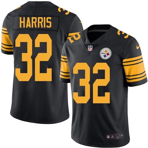 Black Pittsburgh Steelers #32 Franco Harris Color Rush Limited Stitched Jersey - PSJ287