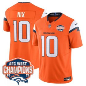 Orange DEN AFC West Champions Patch Vapor Limited Jersey - All Stitched - DBJ02