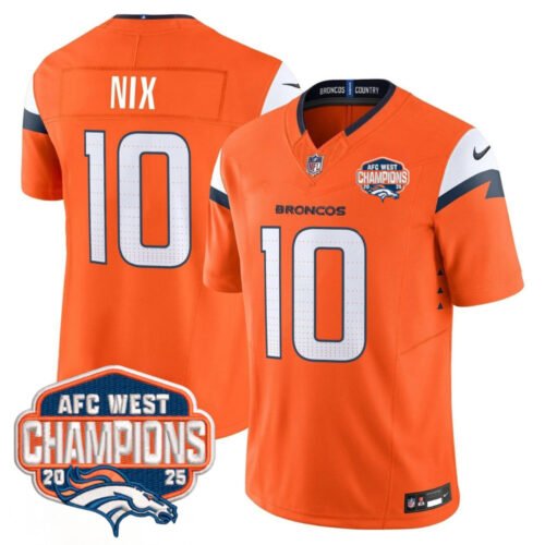 Orange DEN AFC West Champions Patch Vapor Limited Jersey - All Stitched - DBJ02