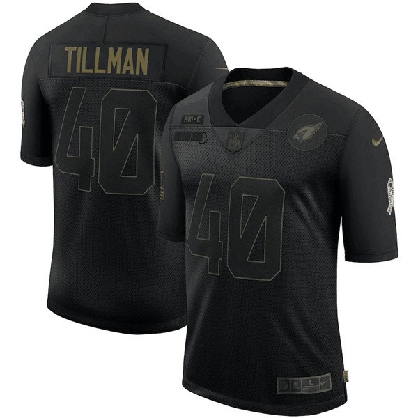 Arizona Cardinals #40 Pat Tillman Black 2020 Salute To Service Limited Stitched Jersey - ACJ336