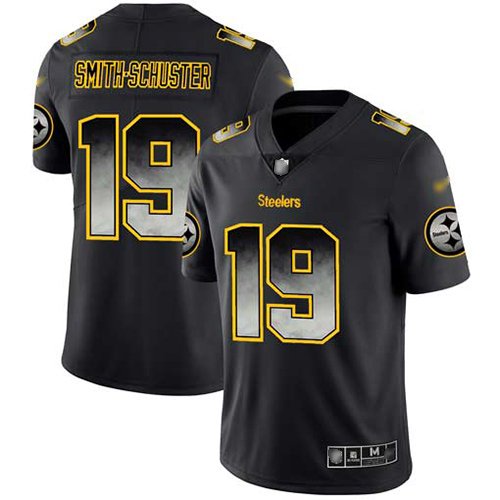 Nike Steelers #19 JuJu Smith-Schuster Black Stitched NFL Vapor Untouchable Limited Smoke Fashion Jersey - PSJ642