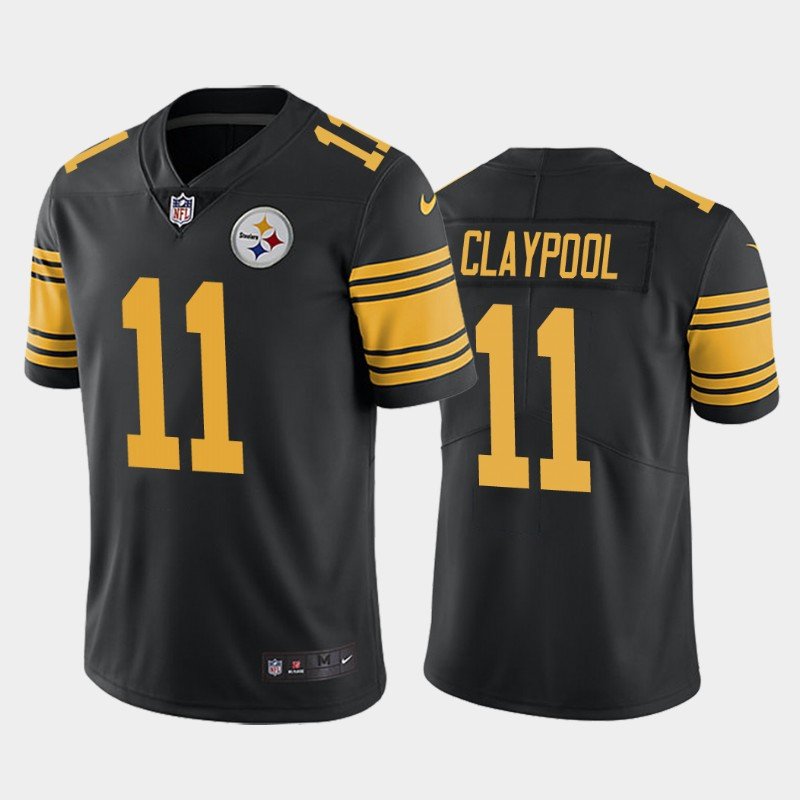 Pittsburgh Steelers #11 Chase Claypool Black Color Rush Limited Stitched Jersey - PSJ785