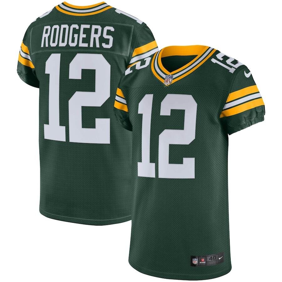 Green Green Bay Packers #12 Aaron Rodgers Vapor Elite Jersey - GBJ138