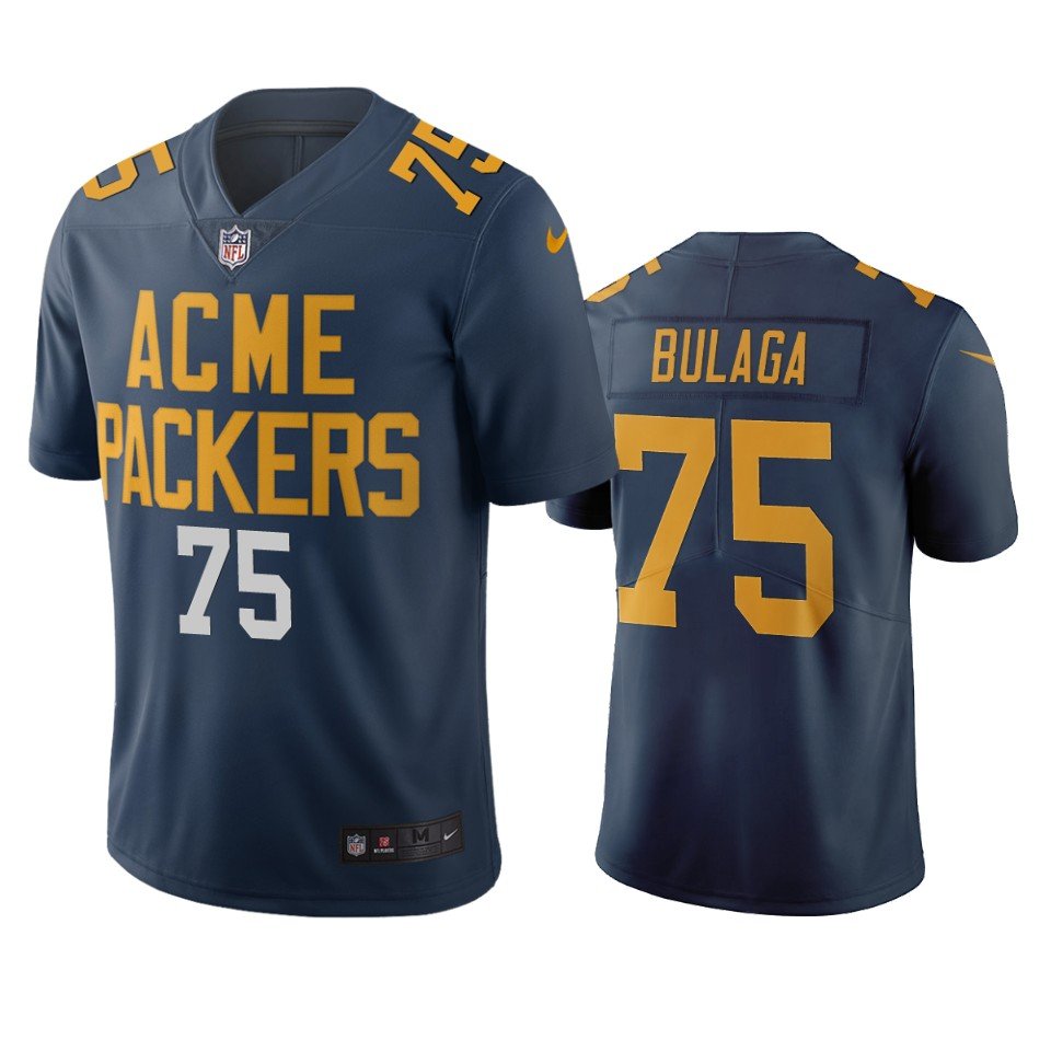 Green Bay Packers #75 Bryan Bulaga Navy Vapor Limited City Edition NFL Jersey - GBJ178