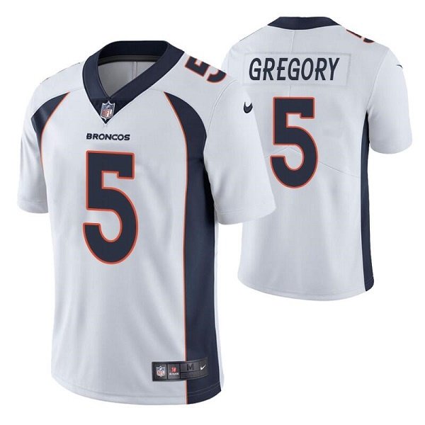 White Denver Broncos #5 Randy Gregory Vapor Untouchable Limited Stitched Jersey