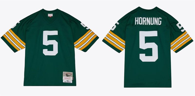 Green Green Bay Packers #5 Paul Hornung Stitched Football Jersey - GBJ28