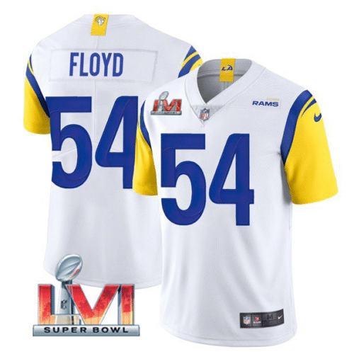 White Los Angeles Rams #54 Leonard Floyd 2022 Super Bowl LVI Vapor Limited Stitched Jersey - LAR344