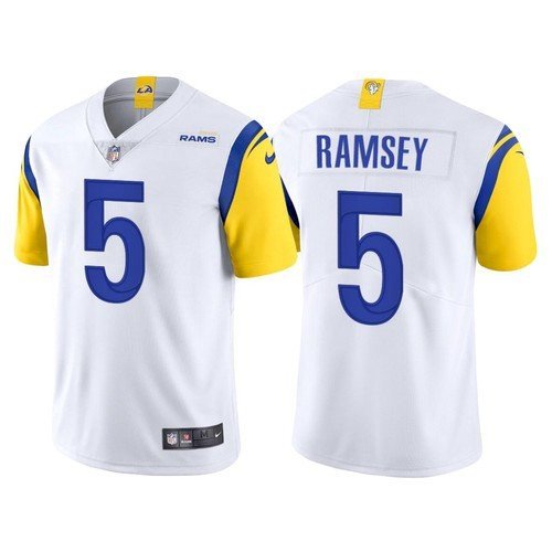 White Los Angeles Rams #5 Jalen Ramsey 2021 Vapor Untouchable Limited Alternate Stitched Jersey - LAR385