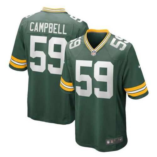 Green Green Bay Packers #59 De'Vondre Campbell Stitched Game Jersey - GBJ31