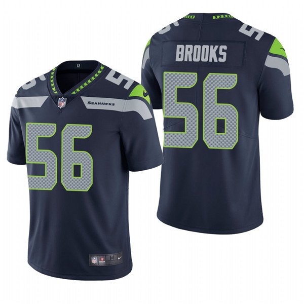Seattle Seahawks #56 Jordyn Brooks Navy Vapor Untouchable Limited Stitched NFL Jersey