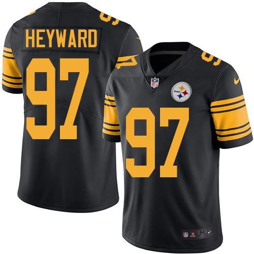 Nike Steelers #97 Cameron Heyward Black Stitched NFL Limited Rush Jersey - PSJ538