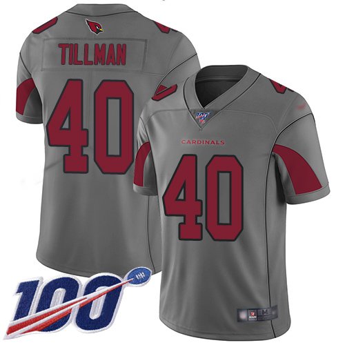 Nike Cardinals #40 Pat Tillman Silver Stitched NFL Limited Inverted Legend 100th Season Jersey - ACJ358