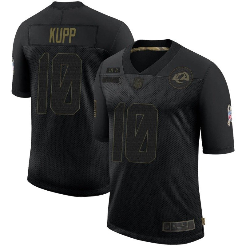 Los Angeles Rams #10 Cooper Kupp Black 2020 Salute To Service Limited Stitched Jersey - LAR305