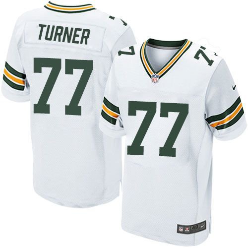 Nike Packers #77 Billy Turner White Stitched NFL Elite Jersey - GBJ253